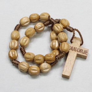 Rosario de Paz de Cuentas de Madera Medjugorje, Chaplet de Paz Medjugorje Madera, Rosario de Paz, Chaplet de Paz, Rosario de Paz, Chaplet de Paz
