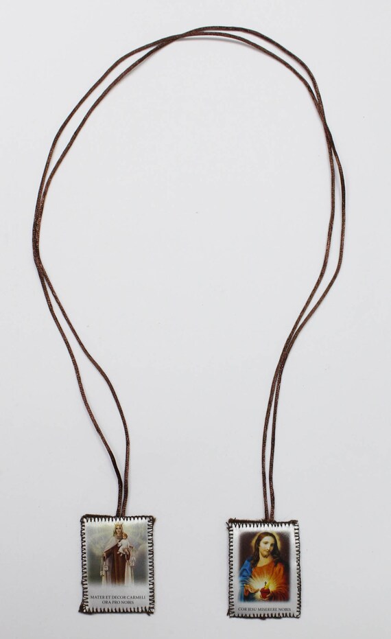 Handmade Brown Wool Scapular For The Unborn – 100% Wool, Made In USA, Authentic Religious Devotional Wear