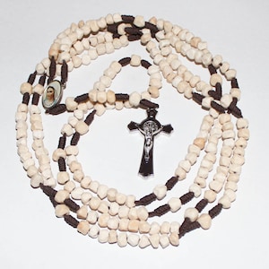 20 Decade Stone Beads Rosary on Strong Cord Holy Rosary of Sacred Mysteries, The Mysteries of the Rosary, The Rosary Mysteries