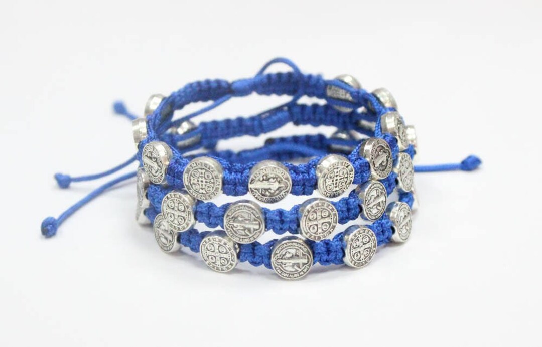 St. Benedict Stainless Steel Bracelet For Men & Women - Hypoallergenic Religious Medallion Jewelry - View #9