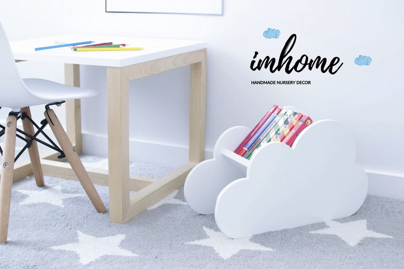 Cloud Bookcase Children Bookcase Cloud Book Caddy for Kids Etsy