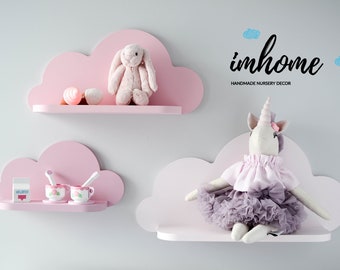 Wolken Regal, Regal für Baby Kinderzimmer, Wanddekoration, Dekoration für Schlafzimmer, Holzregal, Dekor, Wand Kunstwerk Wolken