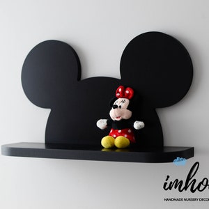 Micky Maus Regal, Regal für Baby Kinderzimmer, Wanddekoration, Dekoration für Schlafzimmer, Holzregal, Dekor
