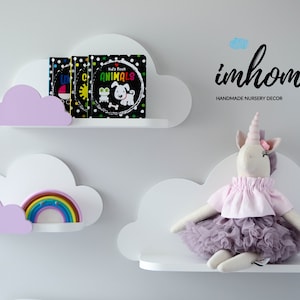 Regal für&#39;s Kinderzimmer, Kinderzimmer Deko, Kleine Wolke Regal, Kinderzimmer Dekor, Regal für Baby, Wolke Regal, Kinderzimmer Wanddeko, Holzregal.