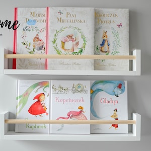 Étagère à livres, rebord de livre, étagère flottante, rebord pour tableaux, chambre d&#39;enfant, chambre de tout-petit, chambre d&#39;enfant, étagères en bois