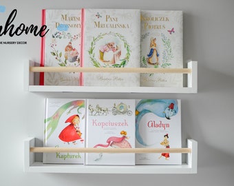 Book shelf, book ledge, floating shelf, picture ledge, kids room, toddler room, children's room, wooden shelves