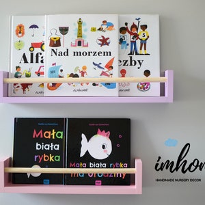Book shelf, book ledge, floating shelf, picture ledge, kids room, toddler room, children&#39;s room, wooden shelves, wandregal kinderzimmer