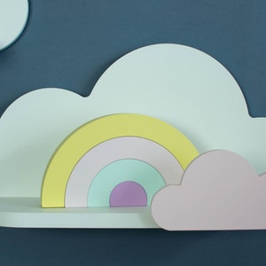 Wandregal Wolke, Kinderzimmer Dekor, Kleine Wolke Regal, Kinderzimmer Dekor, Wand Kunstwerk, Wand Dekor, Regal für Baby, Holzregal