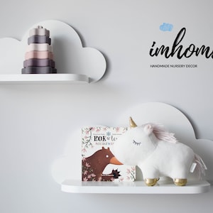 Set of 2 Cloud Shelf, Cloud Shelf, Shelf For Baby, Nursery Wall Decor, Kids Room, Wall Decorations, White Cloud, Wooden Shelf, Decor zdjęcie 6