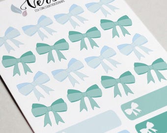Ribbons Stickers, Bows Stickers, Decorative Wrapping Bow Stickers, Hand-Drawn Planner Decoration, Planner Accessories