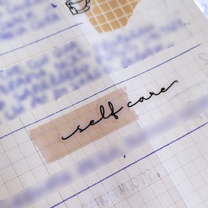 Me Time Script Aufkleber, 20 funktionale, klare Wörter für jeden Planer