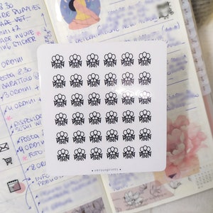Adesivi Icona Decorazioni per Festa, Set di 36 Mini Stickers a Banner per Compleanno e Eventi Speciali, Stile Minimal