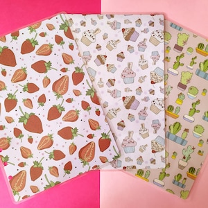 Dashboard per Planner ad Anelli e Dischi, Tema Fragole, Cupcakes o Cacti, A5, A6, Personal e Pocket