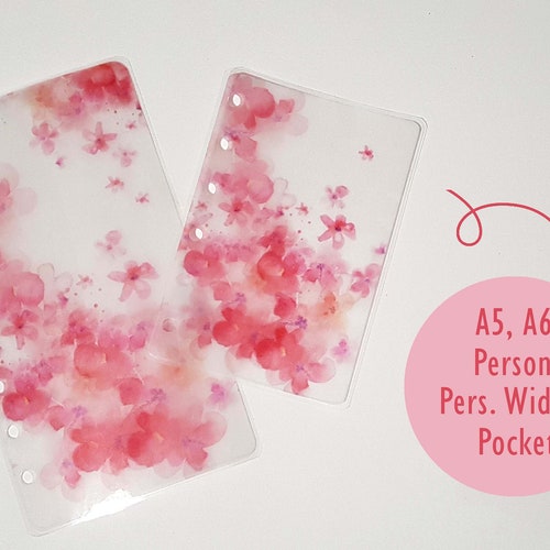 Minimal Vellum Dashboard Floral Insert for A5 A6 Personal & Etsy