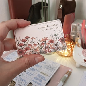 Planner Card Decorativa Adatta a Tutti i Planner e Agende, Stile Floreale, Accessori Per Planner e Agende