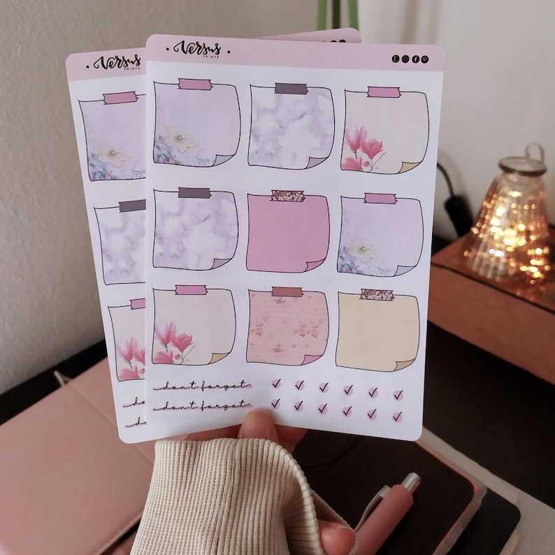 Sticky Notes Stickers, Check Marks Planner Stickers, Reminder Labels ...