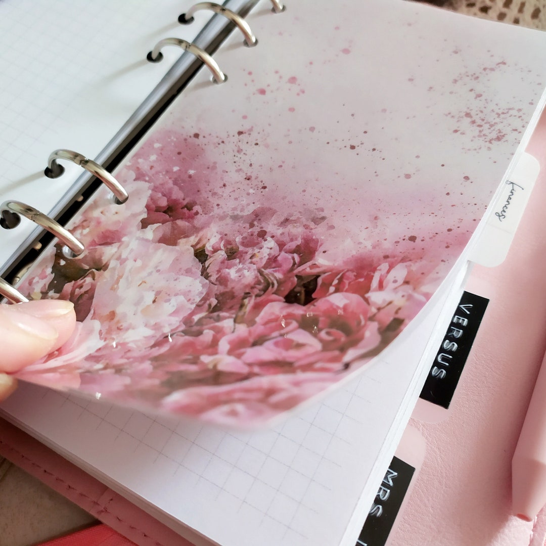 Floral Planner Dashboard, Watercolor Insert for A5, Personal, A6 ...