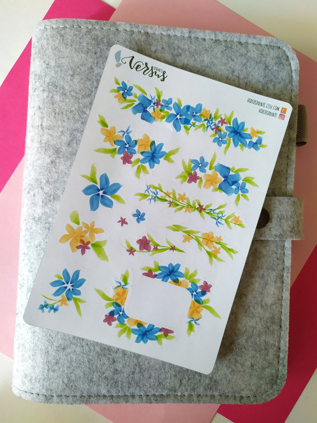 Floral Stickers, Watercolor Planner Frames, Hand-drawn Stickers ...