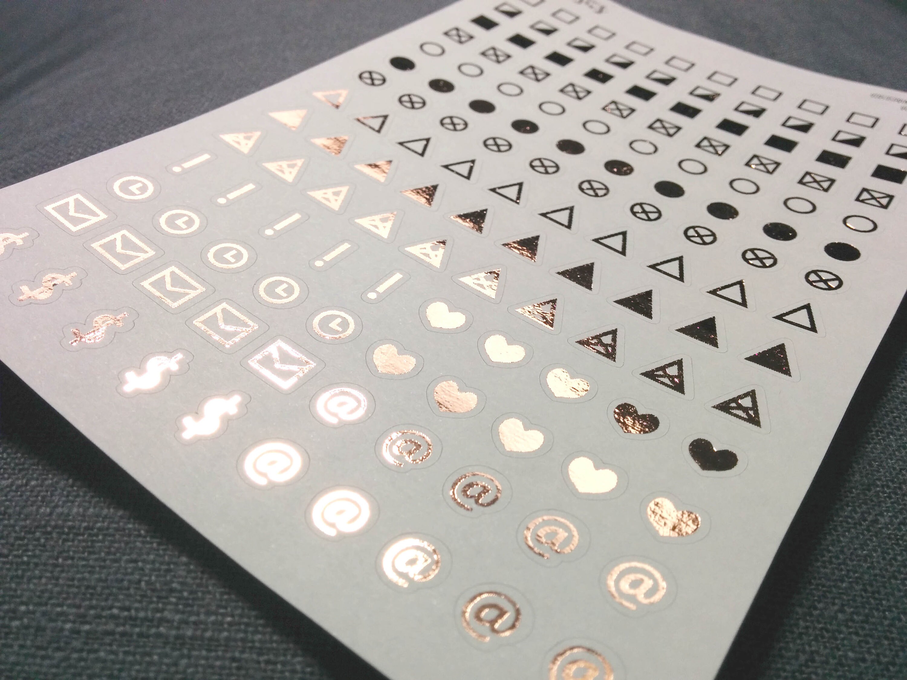 Planner Sticker Kit, Metallic Hand Illustrated