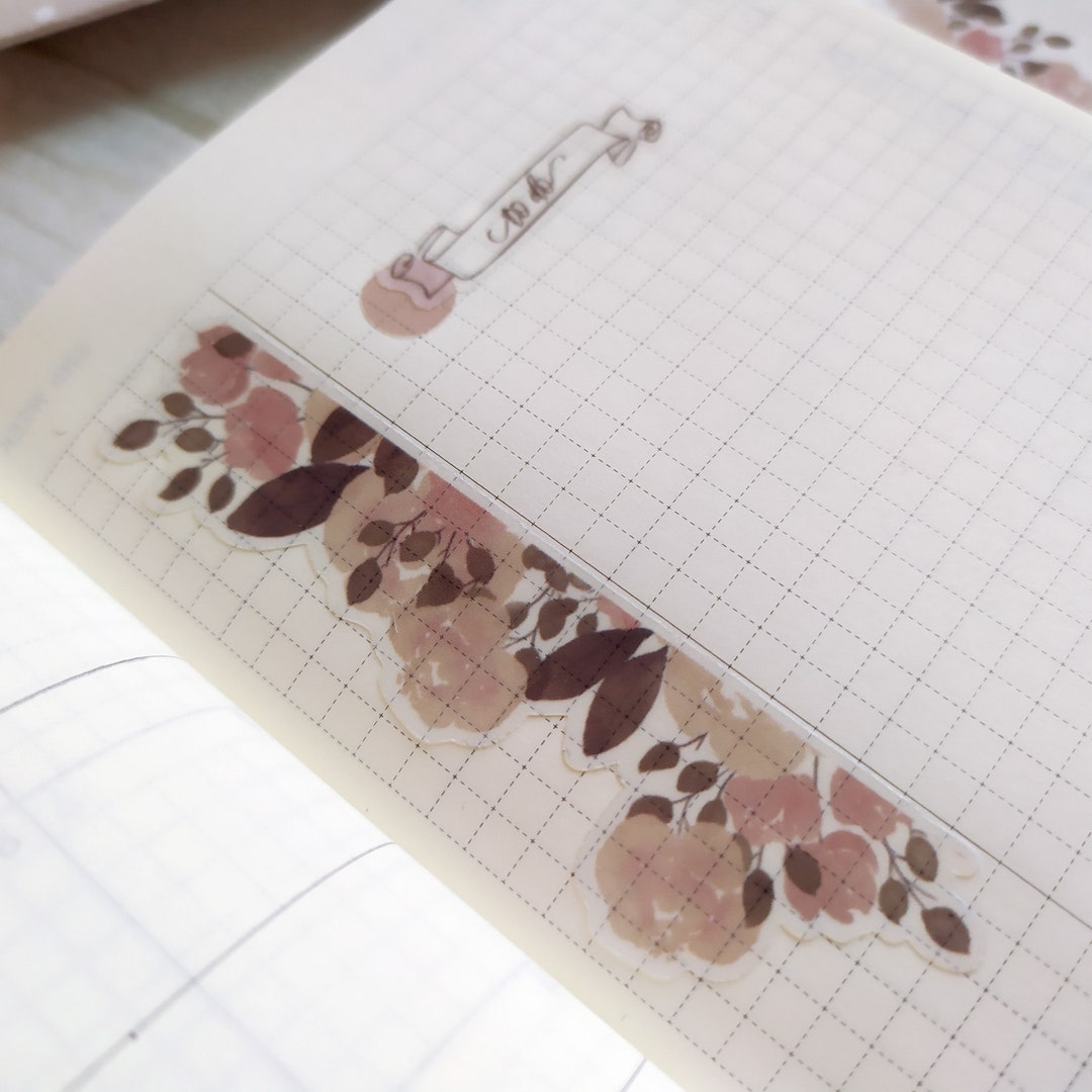 Floral Planner Stickers, Strips and Decorative Watercolor Roses on ...
