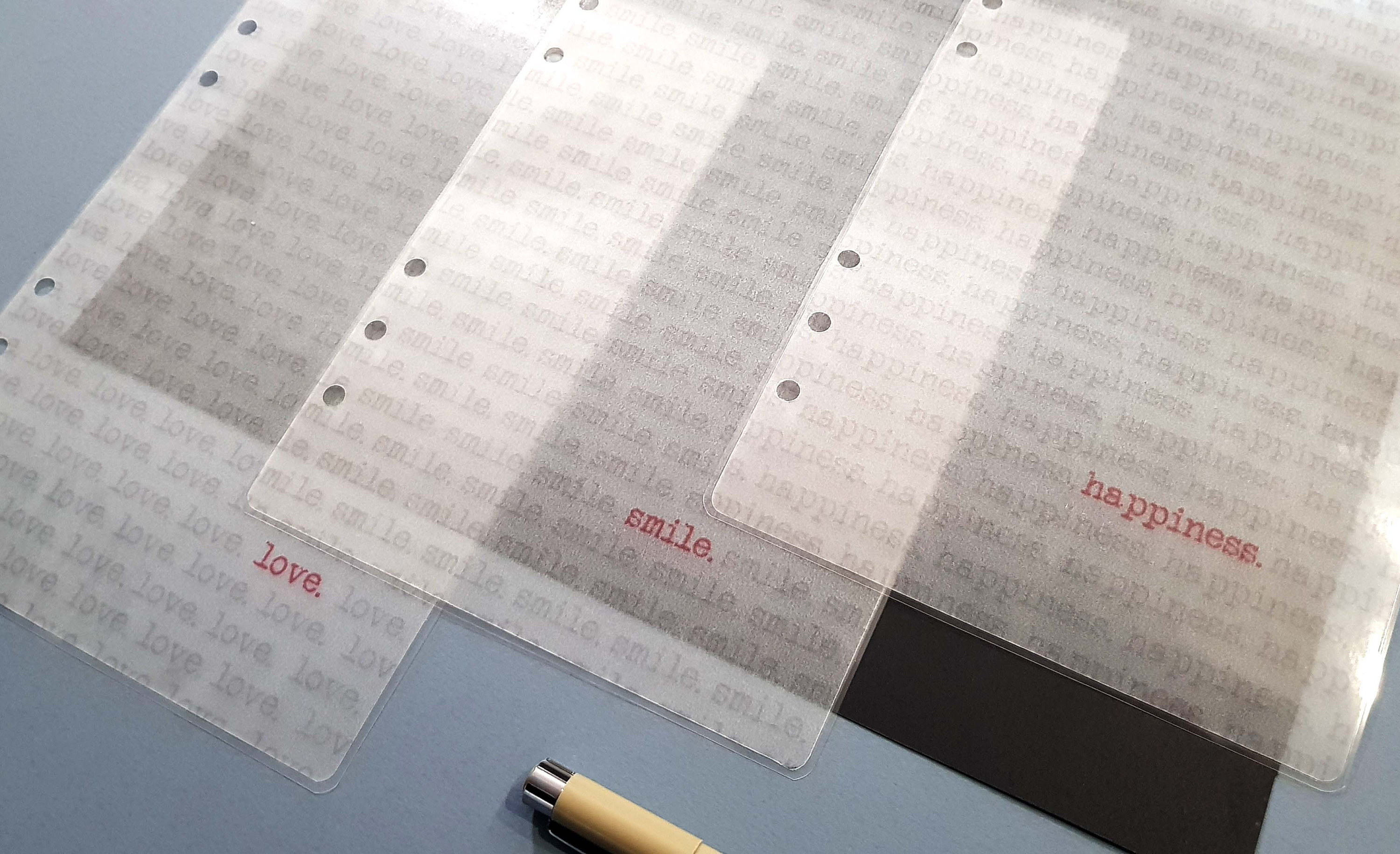 Set of 3 Vellum Vertical Dividers for Ring Planners A5 A6 Etsy