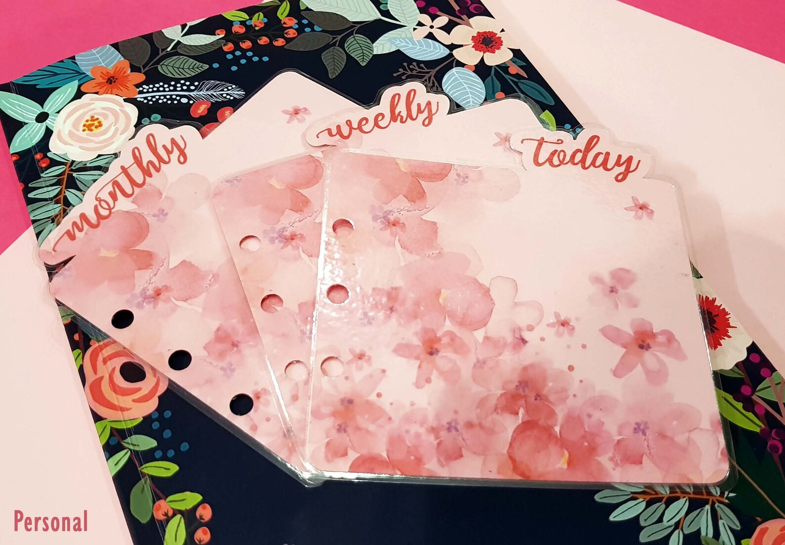 Planner Page Marker Set A5 Personal or Pocket Floral Etsy