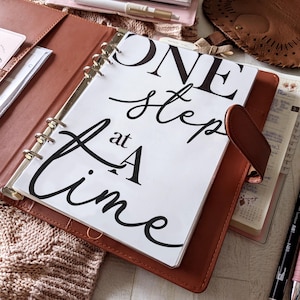 Planner Dashboard, Minimalist Motivational and Empowering Insert for A5 and Personal Ring and 7, 8 and 9 Discbound Planners, Laminated