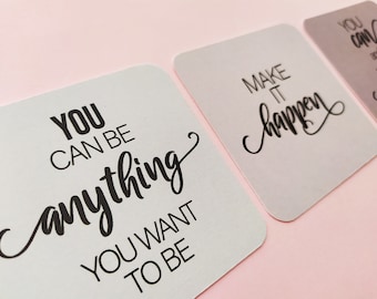 Planner Cards, Journaling Cards, Inspirational Stationery, Neutral Gradient Planner, Motivational Cards, Planner Decoration