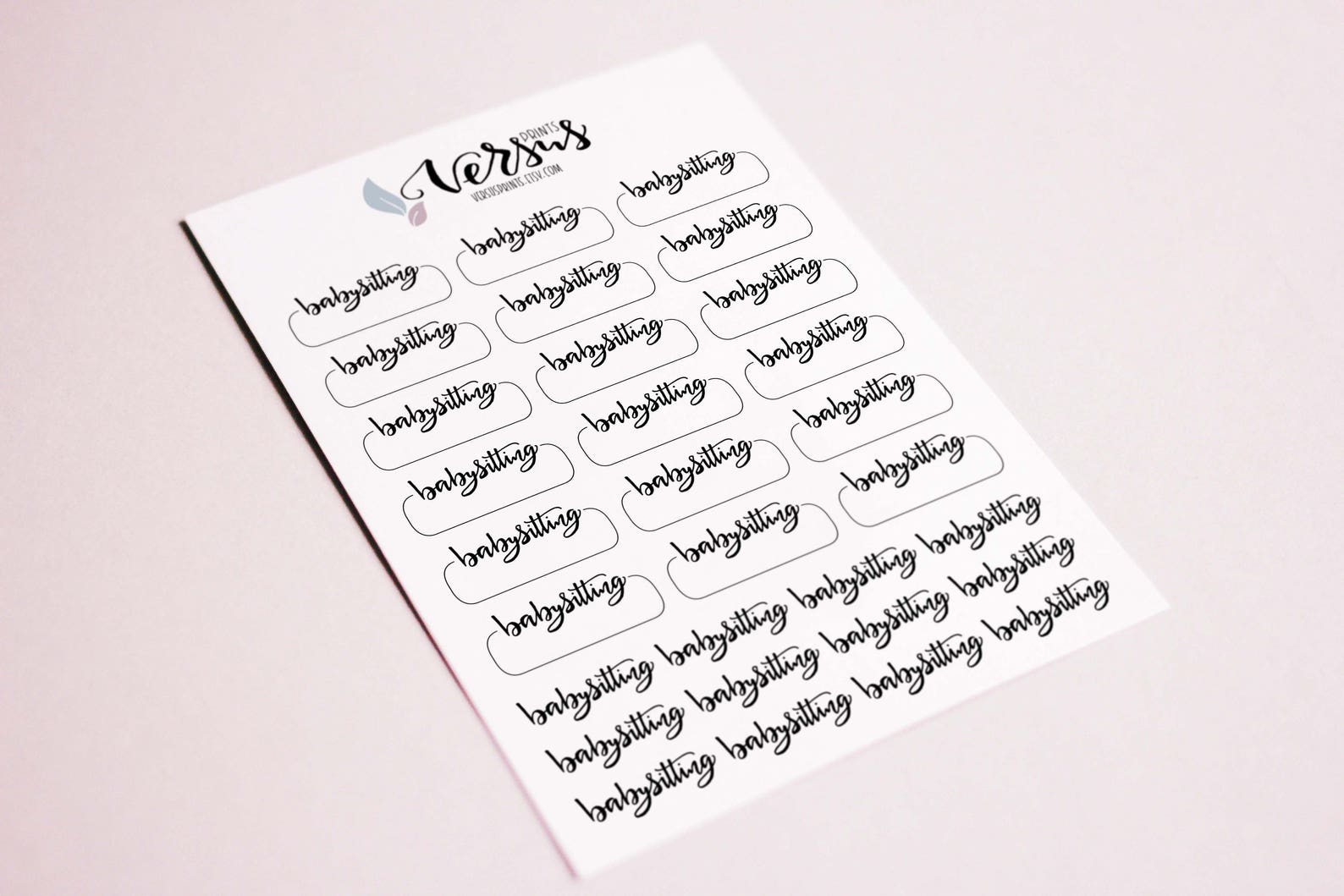 Babysitting Planner Stickers, Hand Lettered Stickers, Planner ...