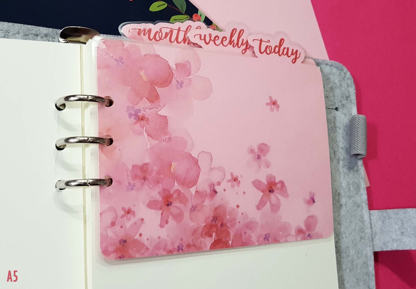 Planner Page Marker Set A5 Personal or Pocket Floral Etsy