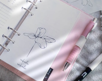 Minimal Vellum Dashboard, Floral Insert for A5, A6, Personal & Pocket Ring and Discbound Planners, Journal Dashboard, Custom Sizes