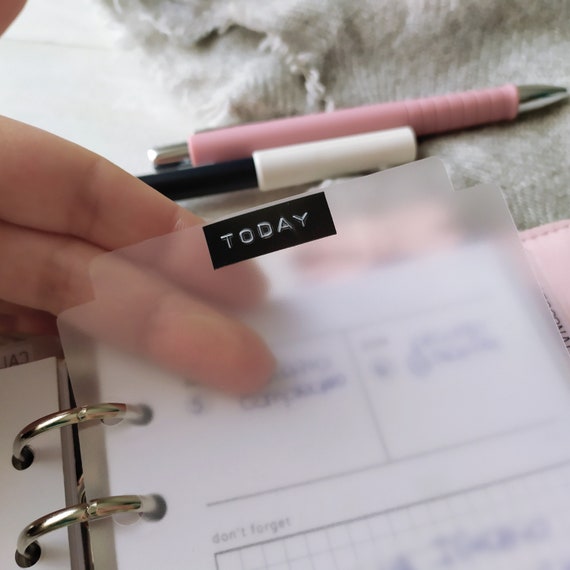 Today Planner Bookmark, Frosted PVC Page Marker, Clear Embossed Planner  Bookmark, Minimal Stationery for Ring & Discbound Planners 