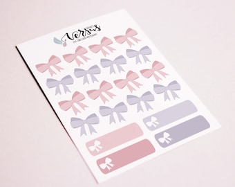 Ribbons Stickers, Bows Stickers, Decorative Wrapping Bow Stickers, Hand-Drawn Planner Decoration, Planner Accessories