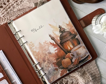 Dashboard Herbst, gemütliche Herbstästhetik für A5, Personal, Pocket & Discbound Planner, laminierte dekorative Einlage, hochwertiger Druck
