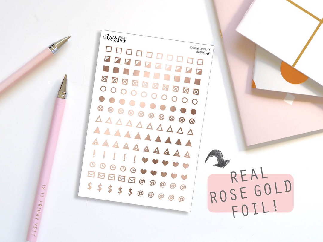 Journal Symbols Stickers, Foil Legend Stickers, Planner Stickers, Key ...