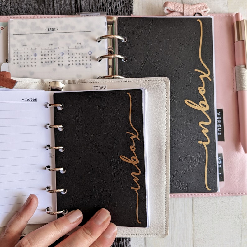 Planner Inbox Notebook Inbox Dashboard, Minimal and Elegant Planner Insert, Heavy Cardstock ...