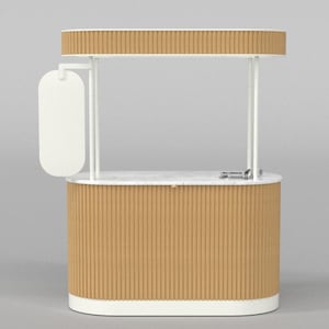 Custom Coffee Service Catering Hand Push Cart Made To Order