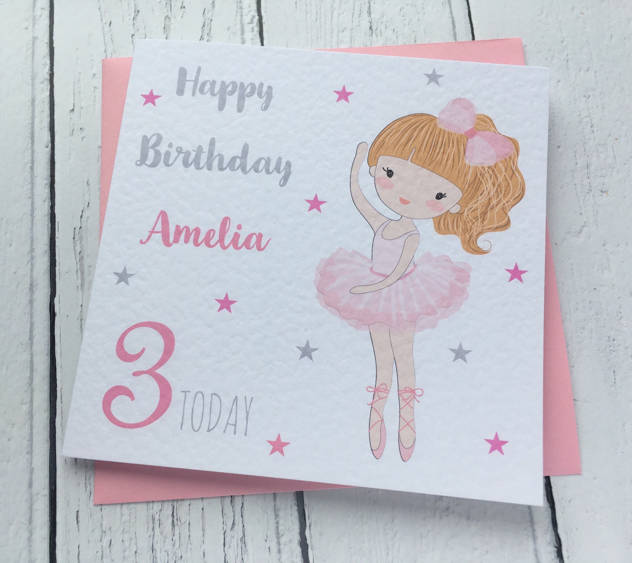 Daughter Girls Pink Flamingo 4th Birthday Card Grandaughter Friend