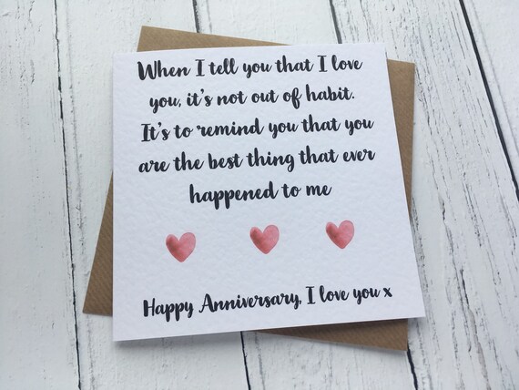 fiance anniversary card