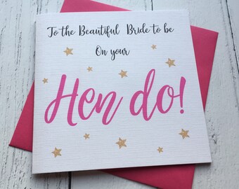 Hen do card ~ Hen party ~ miss to mrs ~ bride to be ~ bride tribe