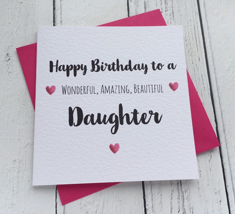 Happy Birthday To A Wonderful Daughter Happy Birthday To A Wonderful Amazing Beautiful Daughter | Etsy Denmark