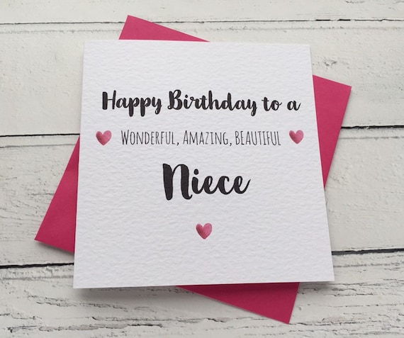 Happy Birthday To A Wonderful Amazing Beautiful Niece Etsy Ireland