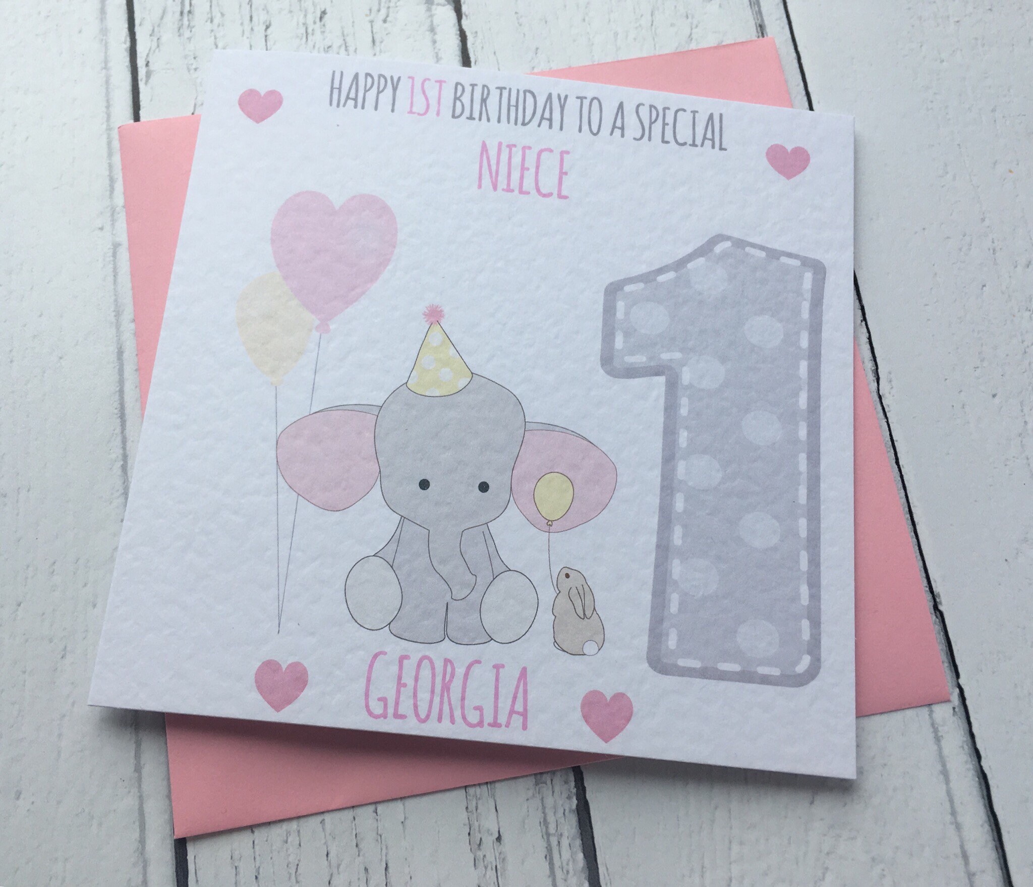 Personalised A5 Black and White Sisters Birthday Card Any Relation Friends Niece