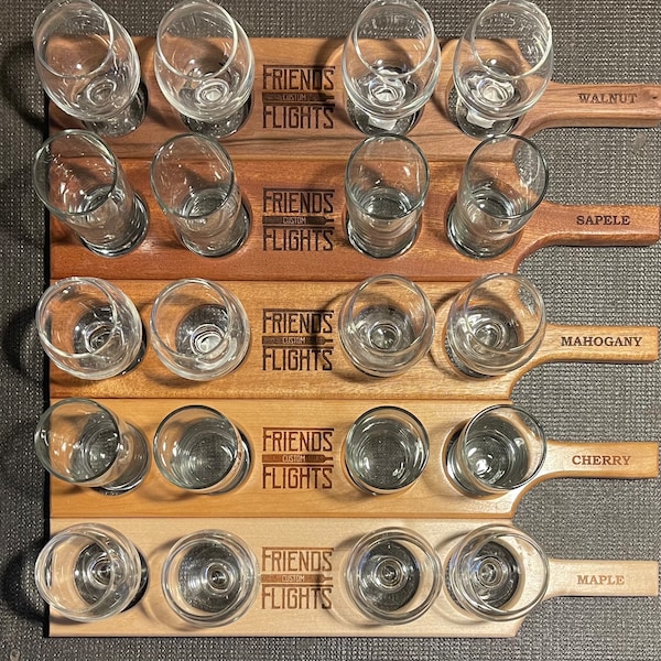 Custom Beer Flights with Glasses