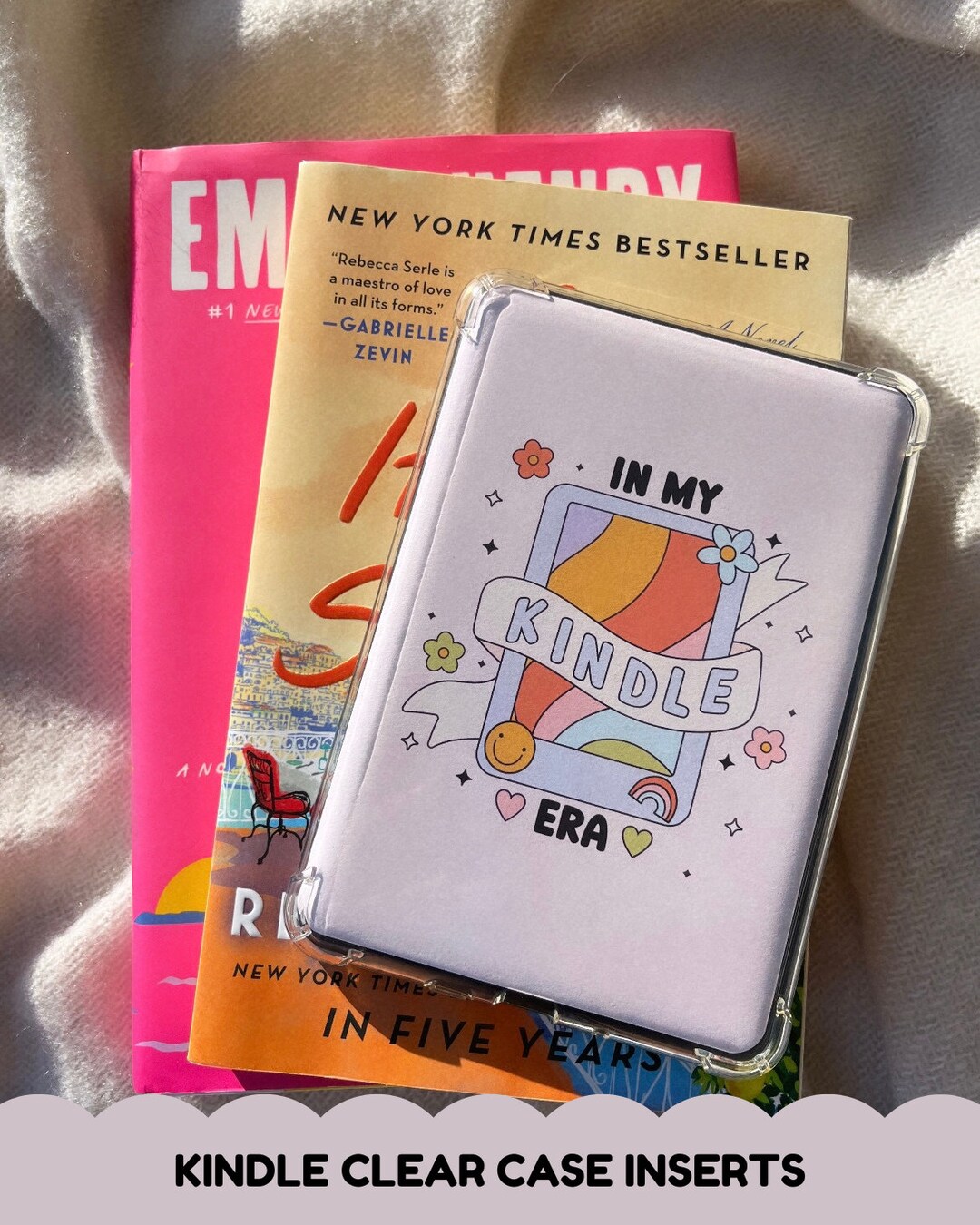 Kindle Insert, Insert for Clear Case, Kindle Accessories, Book Lover ...