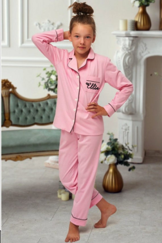 personalised pjs cotton