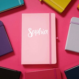 Personalised A5 Notebook - Soft Touch Hardback Notepad Journal