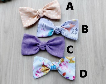 Easter Dog Hair Bow, Cotton Pet Hair Accessory (3.75" Wide)