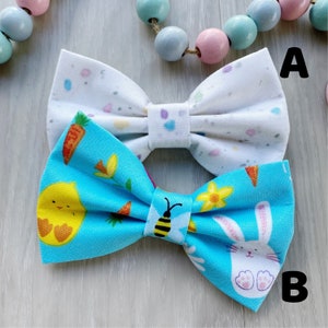 Easter dog bowtie, Bunny eggs, dog bow, dog accessories, dog collar, pet bow tie, Sailor Bow, Shamrock dog