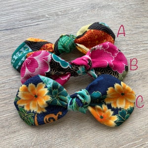 Oriental Dog hair bow clip, girl dog bow, hair clip for dogs, alligator clip, french barrette clip, Japanese Bows,
